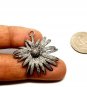 Pave Diamond flower Sparkle Charm Pendant 925 Silver Diamond Jewelry pandent