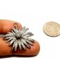 Pave Diamond flower Sparkle Charm Pendant 925 Silver Diamond Jewelry pandent