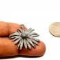 Pave Diamond flower Sparkle Charm Pendant 925 Silver Diamond Jewelry pandent