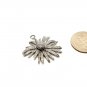 Pave Diamond Flower Pendant 925 Silver Diamond Floret Pendant Birthday Charm.