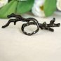 Genuine Pave Diamond Antler Ring Handmade 925 Silver Jewelry Special Gift