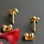 14k Gold Curled Snake Earring Solid Gold Lobe Tragus Cartilage Small Earring.