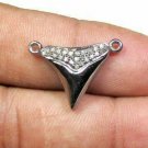 Pave Diamond Shark Tooth Charm Pendant 925 Silver Diamond Beach Holiday Pendant. Pave Diamond Shark Tooth Charm Pendant 925 Silver Diamond Beach Holiday Pendant.