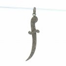 Pave Diamond Blade Pendant 925 Silver Wootz Blade Diamond Pendant Charm Gift. Pave Diamond Blade Pendant 925 Silver Wootz Blade Diamond Pendant Charm Gift.