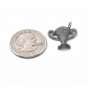 Pave Diamond Trophy Charm Pendant 925 Silver Charm Pendant For Champions.