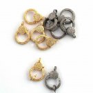 Pave Diamond Lobster Clasps 925 Silver Diamond Jewelry Findings Additional Clasp