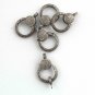 Pave Diamond Lobster Clasps 925 Silver Diamond Jewelry Findings Additional Clasp