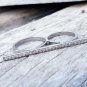 Pave Diamond Two Finger Ring Solid 925 Silver Handmade Fine Ring Jewelry Gift.