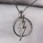 Natural Pave Diamond Flash Pendant 925 Sterling Silver Flash Sign Necklace Gift.