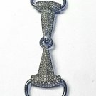 Pave Diamond Jewelry Connector 925 Silver Handmade Diamond Connector Charm.