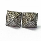 Pave Diamond Pyramid Stud Earring 925 Silver Egyptian Stud Earring Wedding Gift. Pave Diamond Pyramid Stud Earring 925 Silver Egyptian Stud Earring Wedding Gift.