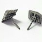 Pave Diamond Pyramid Stud Earring 925 Silver Egyptian Stud Earring Wedding Gift.