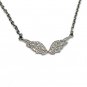 Angel Wing Necklace Pave Diamond Pendant 925 Silver Diamond Wing Pendant Gift.