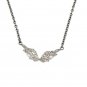 Angel Wing Necklace Pave Diamond Pendant 925 Silver Diamond Wing Pendant Gift.