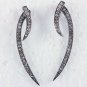 Natural Pave Diamond Long Stick Jacket Stud Earring 925 Silver Diamond Earring.