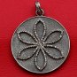 Pave Diamond Flower Pendant 925 Silver Circle Diamond Pendant Valentines Gift.