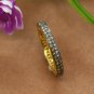 Natural Diamond Ring Band 925 Silver Pave Diamond Wedding Ring Proposal Gift.