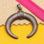 Pave Diamond Crescent Moon Pendant 925 Silver Handmade Valentines Moon Pendant.