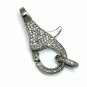 Lobster Clasps Findings Pave Diamond Lobster Clasps 925 Silver Clasps Findings.