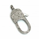 Lobster Clasps Findings Pave Diamond Lobster Clasps 925 Silver Jewelry Supplies.