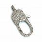Lobster Clasps Findings Pave Diamond Lobster Clasps 925 Silver Jewelry Supplies.