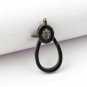 Pave Diamond Enamel Lobster Clasps 925 Silver Black Lobster Jewelry Findings.