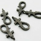 Lobster Clasps Pave Diamond 925 Silver Diamond Necklace Findings Lobster Clasps.