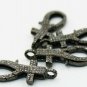 Lobster Clasps Pave Diamond 925 Silver Diamond Necklace Findings Lobster Clasps.