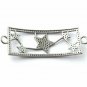 Pave Diamond Rectangle Connector Star Design 925 Silver Diamond Jewelry Findings