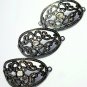 Pave Diamond Oval Jewelry Connector 925 Silver Diamond Bracelet Connector Gift.