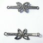 Pave Diamond Butterfly Shape Jewelry Connector 925 Silver Diamond Chain Findings