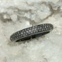 Wedding Band Pave Diamond Ring 925 Silver Bands Christmas Gift.