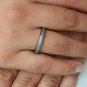 Wedding Band Pave Diamond Ring 925 Silver Bands Christmas Gift.