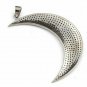 Pave Diamond Moon Pendant 925 Silver Crescent Moon Pendant Good Luck Charm.