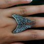 Pave Diamond Angel Wing Ring 925 Silver Fashion Diamond Ring For Christmas Gift.