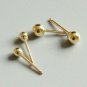 14k Solid Gold Ball Stud Piercing Minimalist Nose Ear Piercing Birthday Gift.