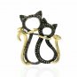 Cat Kitten Diamond Brooch 925 Silver Brooch&Pins Handmade Diamond Brooch Gift.