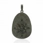 Pave Diamond Healing Pendant 925 Silver Diamond Charm Pendant For Valentines Day