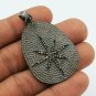 Pave Diamond Healing Pendant 925 Silver Diamond Charm Pendant For Valentines Day