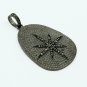 Pave Diamond Healing Pendant 925 Silver Diamond Charm Pendant For Valentines Day