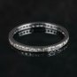 Pave Diamond Wedding Band Minimalist Ring Solid 925 Silver Fine Diamond Ring.