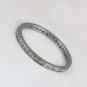 Pave Diamond Wedding Band Minimalist Ring Solid 925 Silver Fine Diamond Ring.