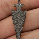 Pave Diamond 1pc  arrowhead charm pandent, diamond pandent findings, jewelry
