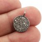 Round Disc Pendant Pave Diamond 925 Silver Jewelry Findings Diamond Findings.