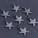 Pave Diamond Star Fish Charm Pendant 925 Silver Sea Charm Pendant. Pave Diamond Star Fish Charm Pendant 925 Silver Sea Charm Pendant.