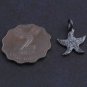 Pave Diamond Star Fish Charm Pendant 925 Silver Sea Charm Pendant.