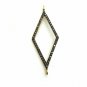 Pave Diamond Necklace Connector 925 Silver Diamond Double Bail Connector.