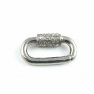 Pave Diamond Carabiner Lock 925 Silver Diamond Lock Findings Additional Jewelry.