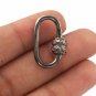 Pave Diamond Oval Carabiner Lock 925 Silver Diamond Additional Jewelry Findings.