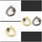 Pave Diamond Drop Carabiner Lock 925 Silver Lock Additional Jewelry Connector.